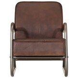 VidaXL Fauteuil Echt Leer Bruin - 63% Korting
