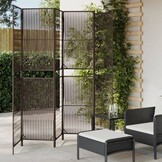 vidaXL Kamerscherm 6 Panelen Poly Rattan Bruin - 66% Korting!