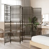 vidaXL Kamerscherm 6 Panelen Poly Rattan Bruin - 66% Korting!