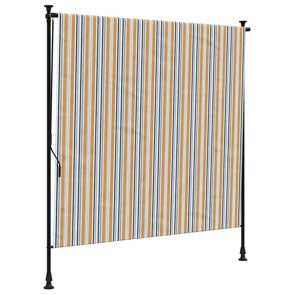 VidaXL Rolgordijn Buiten - 200x270 cm - Geel/Wit - 52% Korting