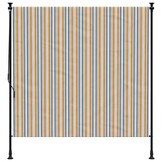 VidaXL Rolgordijn Buiten - 200x270 cm - Geel/Wit - 52% Korting