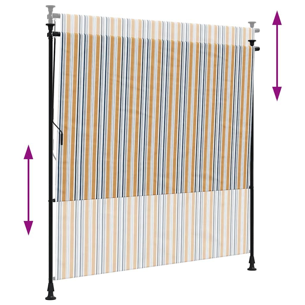 VidaXL Rolgordijn Buiten - 200x270 cm - Geel/Wit - 52% Korting