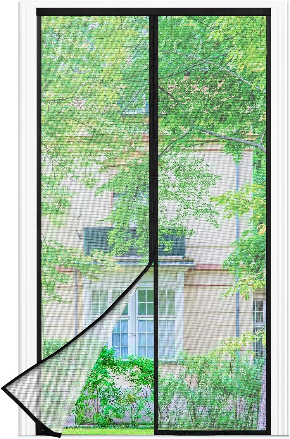 Zwarte Vliegendeur 110x230cm - 35% Korting!