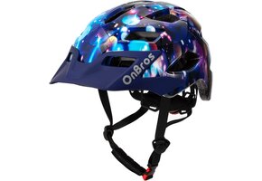 Kinderfietshelm Blauw met Vizier (50-57cm) - 57% Korting!
