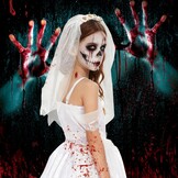 Zombie Bruidskostuum Meisjes - Horror Halloween & Carnaval (59% Korting)