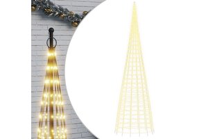 LED-kerstboom aan vlaggenmast 800 cm, 3000 warmwitte LEDs - 81% Korting!