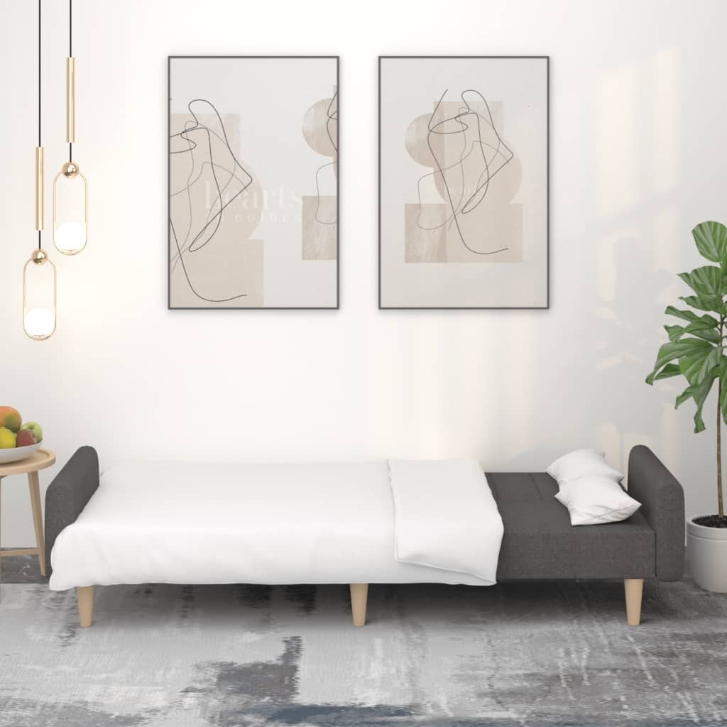 vidaXL Slaapbank Donkergrijs - 73% Korting!