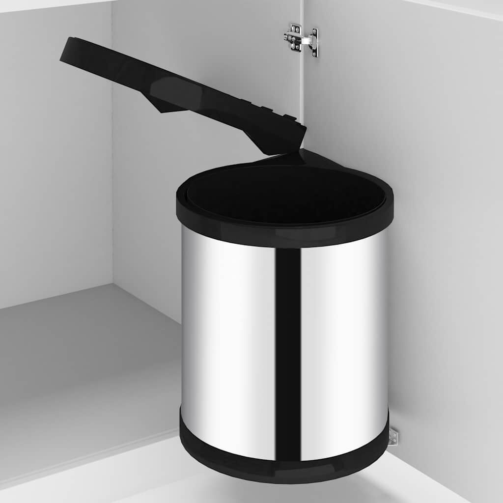 vidaXL Keukenvuilnisbak Inbouw 12L RVS - 59% Korting