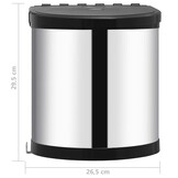 vidaXL Keukenvuilnisbak Inbouw 12L RVS - 59% Korting
