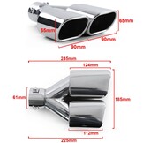 Universeel RVS Uitlaatsierstuk Zilver - 62% Korting!