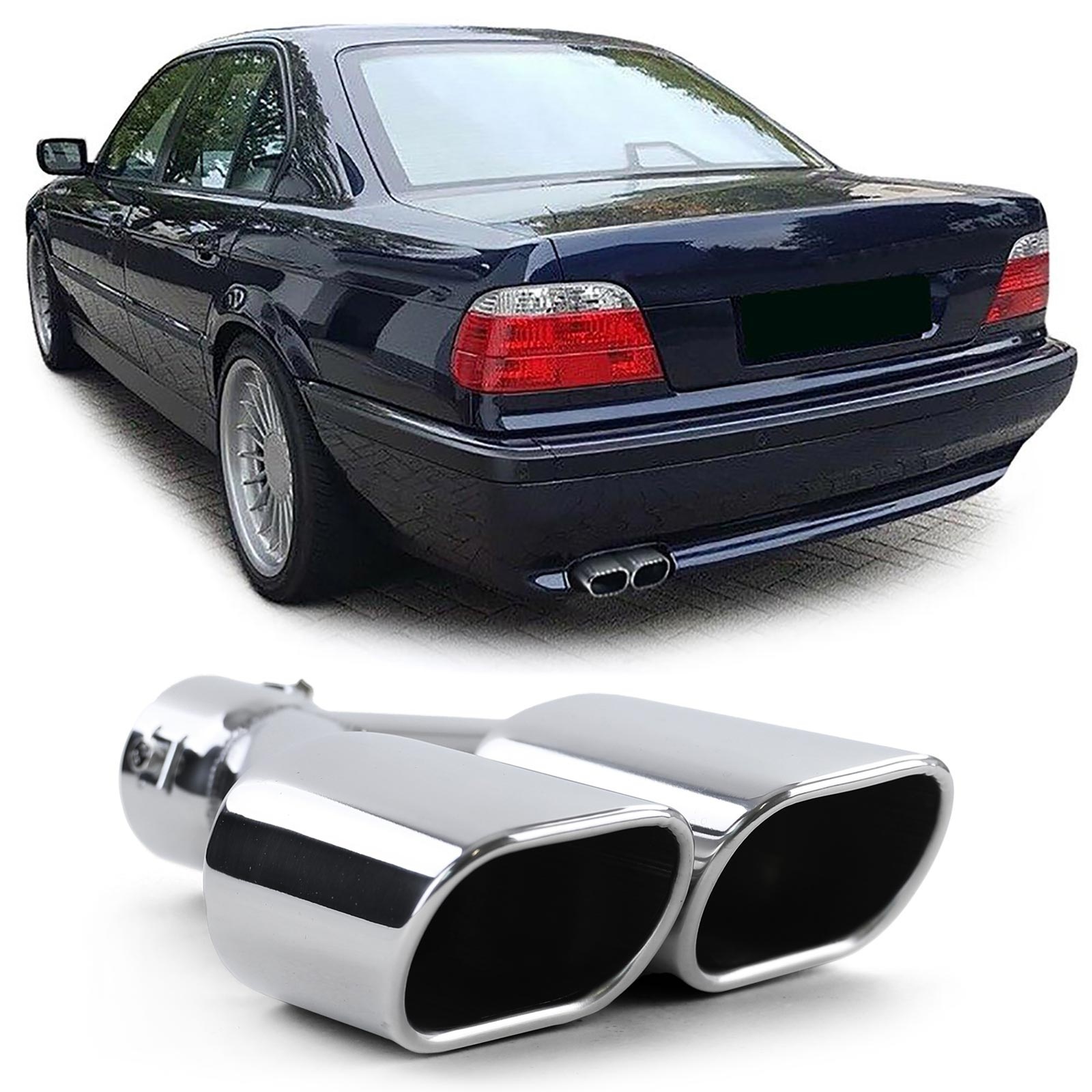 Universeel RVS Uitlaatsierstuk Zilver - 62% Korting!