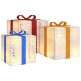 vidaXL Verlichte Kerstcadeaubox Set (3 stuks) - 59% Korting