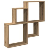 vidaXL Wandschap bewerkt hout, 80x15x78,5 cm, Artisanaal Eiken - 57% Korting!