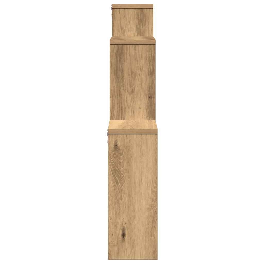 vidaXL Wandschap bewerkt hout, 80x15x78,5 cm, Artisanaal Eiken - 57% Korting!