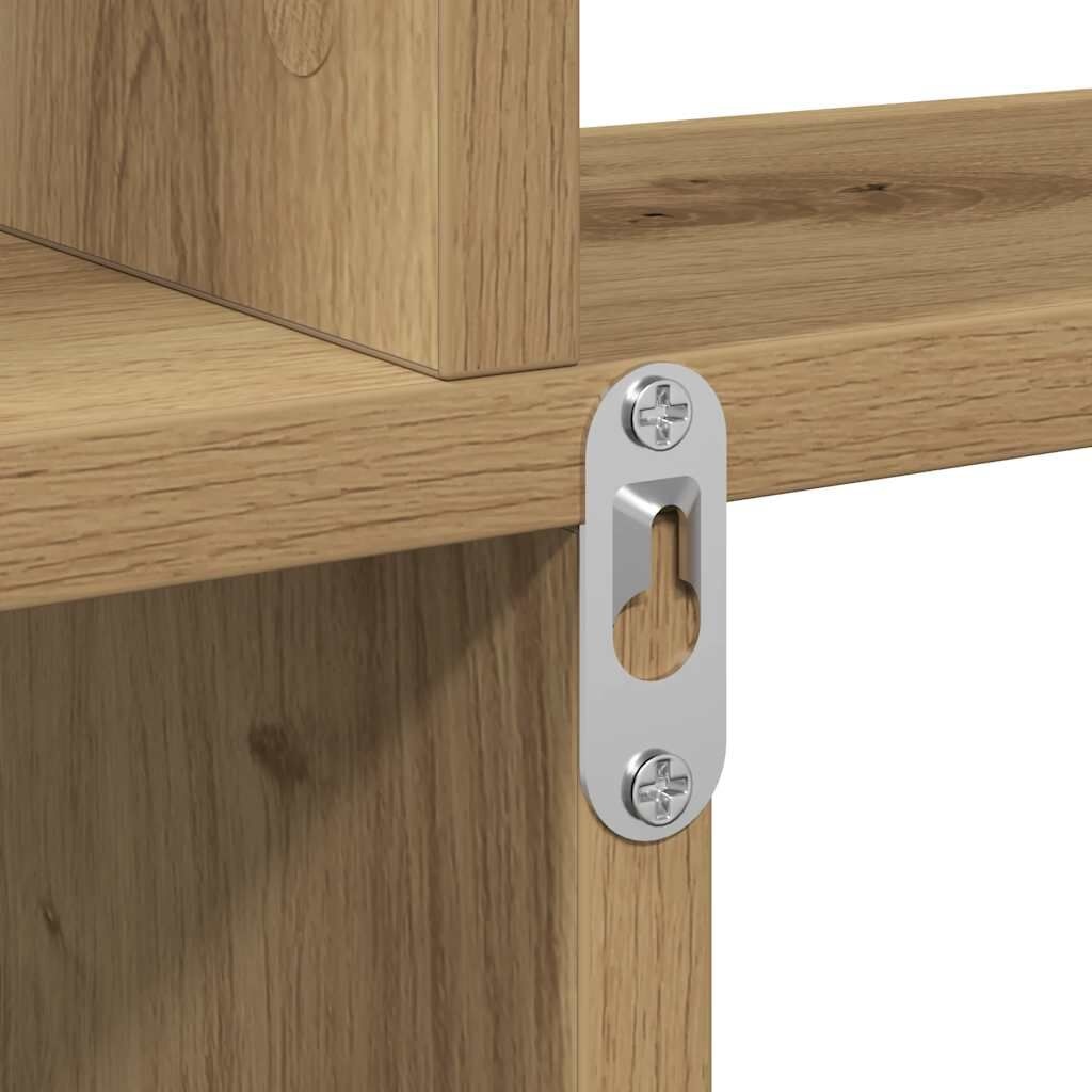 vidaXL Wandschap bewerkt hout, 80x15x78,5 cm, Artisanaal Eiken - 57% Korting!
