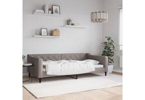 vidaXL Slaapbank Taupe Stof 100x200 cm - 61% Korting