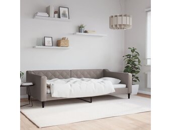 vidaXL Slaapbank Taupe Stof 100x200 cm - 61% Korting