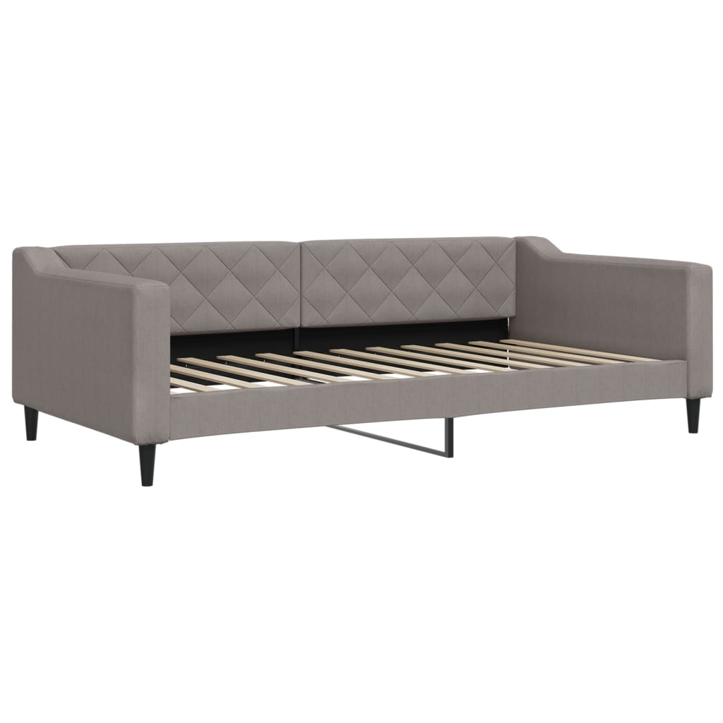 vidaXL Slaapbank Taupe Stof 100x200 cm - 61% Korting