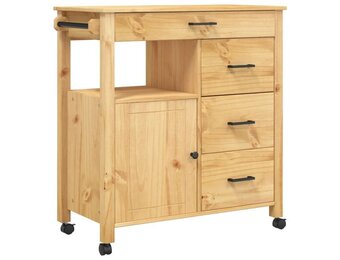 vidaXL Keukentrolley MONZA Grenenhout - 47% Korting!