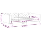 vidaXL Slaapbank Taupe Stof 100x200 cm - 61% Korting