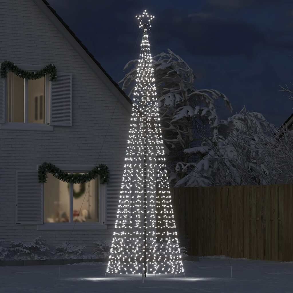 vidaXL LED-kerstboom 500cm koud wit - 47% korting!