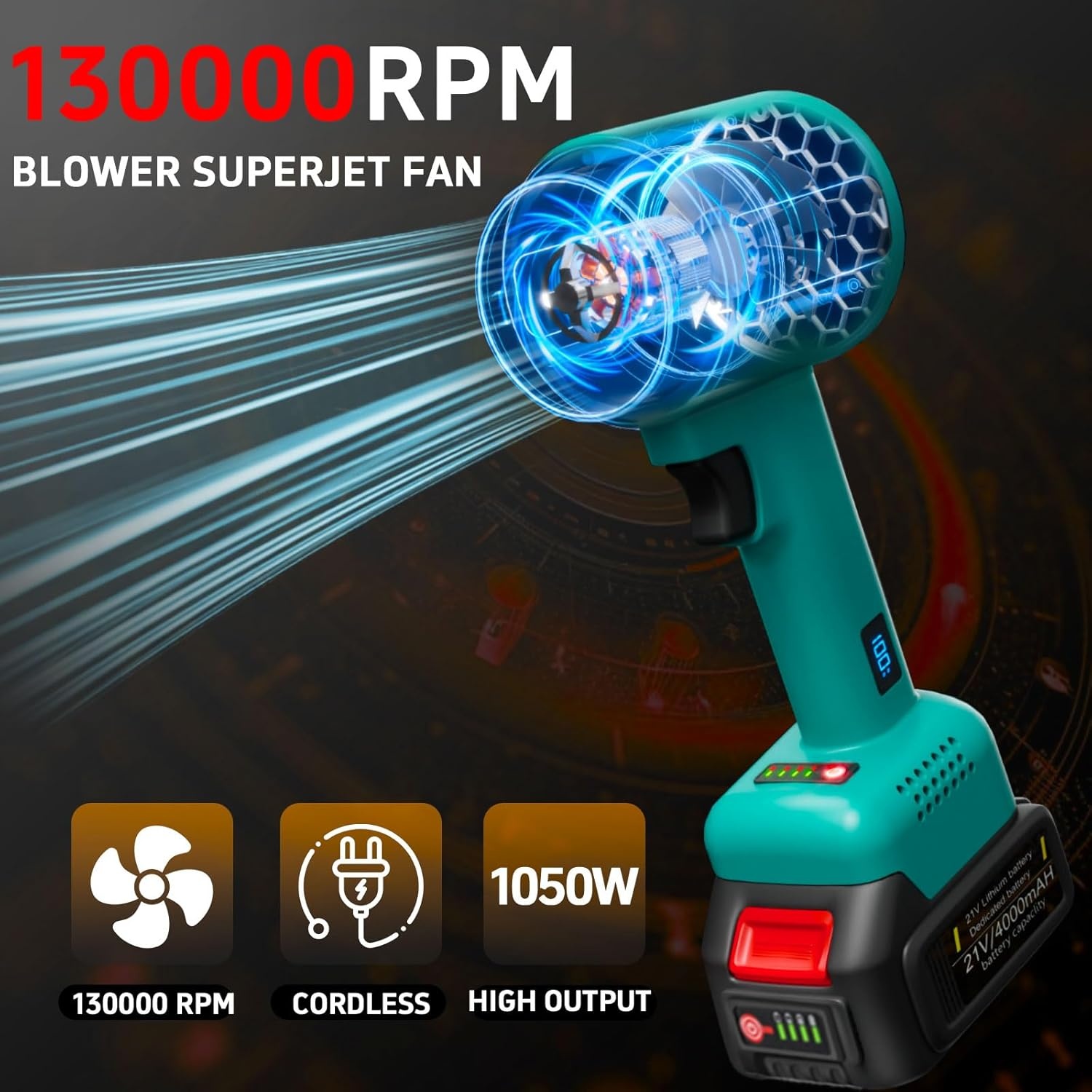Accu Bladblazer Makita 18V - 1050W Turbo Jet - 62% Korting!