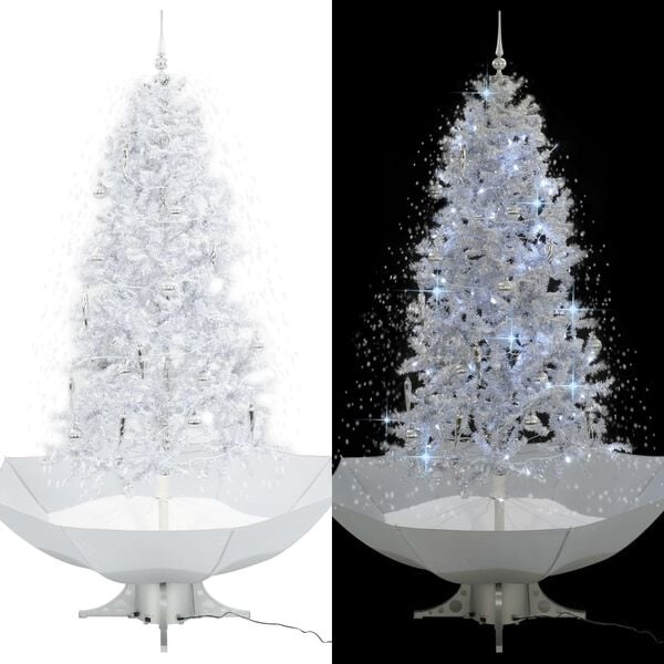 Sneeuwende Kerstboom met Paraplubasis 190cm Wit - 61% Korting