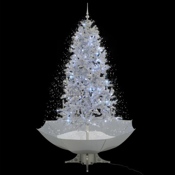 Sneeuwende Kerstboom met Paraplubasis 190cm Wit - 61% Korting