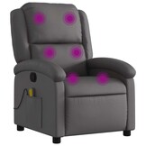 VidaXL Massagestoel Leer Grijs - 57% Korting!