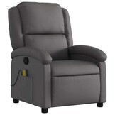 VidaXL Massagestoel Leer Grijs - 57% Korting!