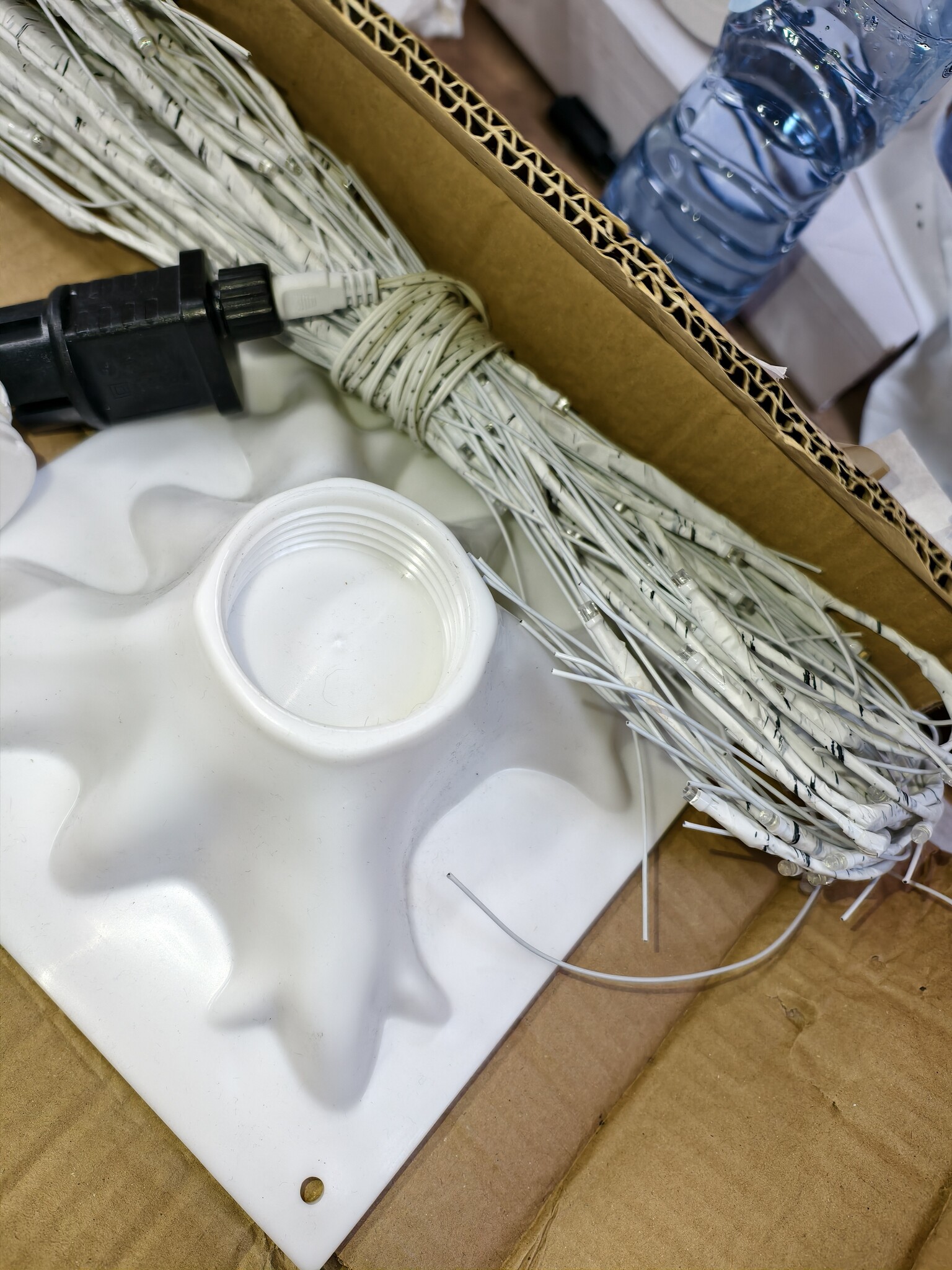 Kunstboom Berkenboom met verlichting 120 LEDS wit 150 cm