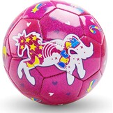 Roze Unicorn Voetbal Maat 3 (3-8 jr) met Pomp & Net - 65% Korting!