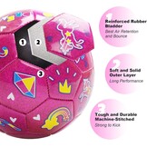 Roze Unicorn Voetbal Maat 3 (3-8 jr) met Pomp & Net - 65% Korting!