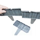 Gazonrand Kunststof Grijs Steenlook 20 stuks - 63% Korting