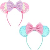 Muisoren Hoofdbanden 2-pack met Glitter Strik Pailletten voor Feest & Cosplay Vrouwen Meisjes