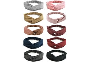 10x Dames Hoofdbanden - Boho Bloem Criss Cross - 48% Korting