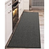 Antislip Keukenmat met Rubberen Onderkant, 44x150 cm, Lichtgrijs