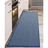 Antislip Keukenmat met Rubberen Onderkant, 44x150 cm, Lichtgrijs