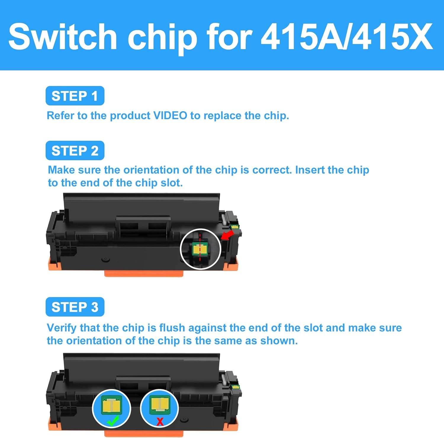 Toner cartridge zwart voor HP Color LaserJet Pro M454, MFP M479 - Zonder chip - Hoge capaciteit 7500 pagina's - 1-pack
