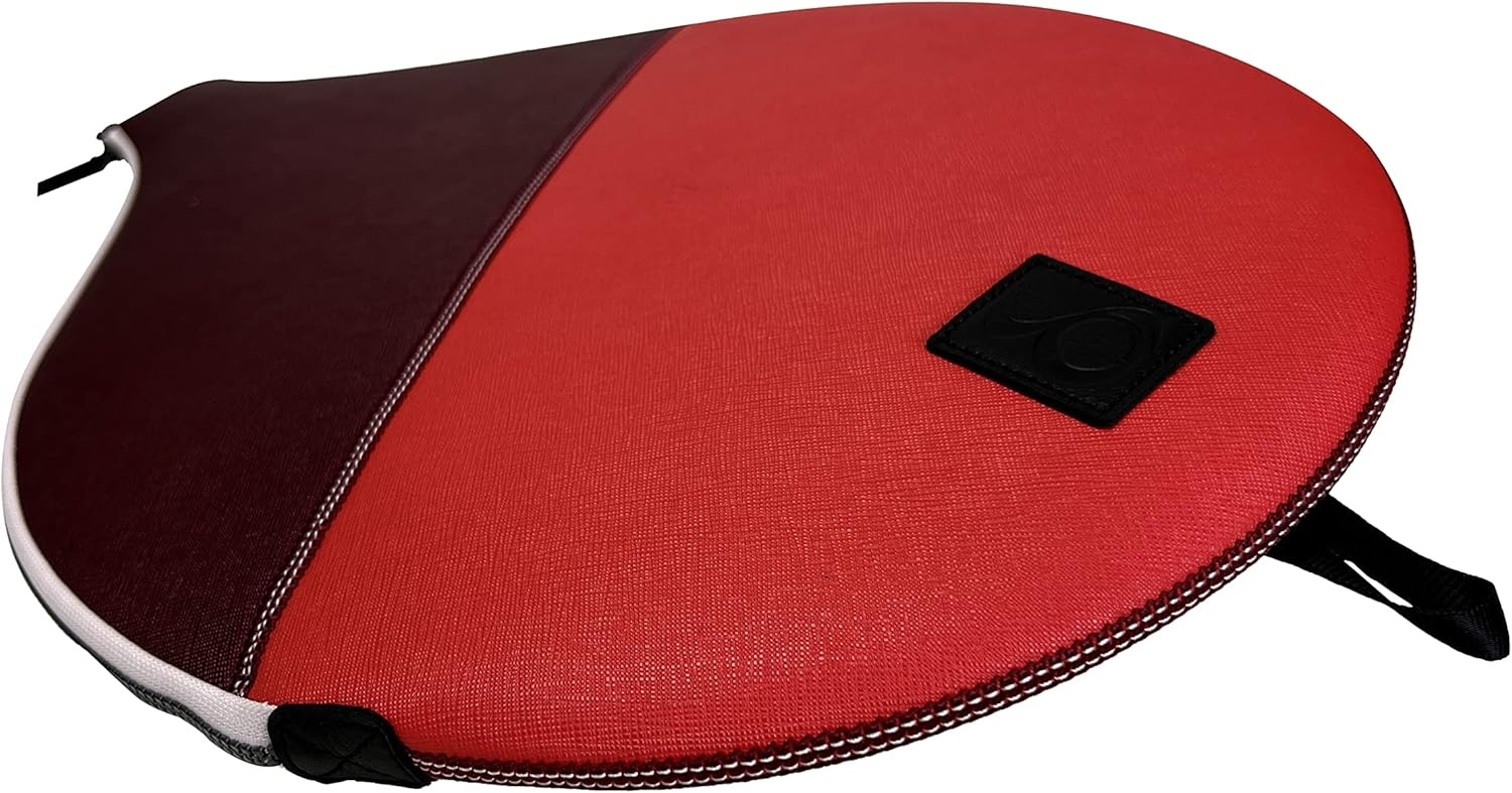 Tennisrackethoes waterdicht neopreen beschermend voor één racket rood/kersen 51x31cm