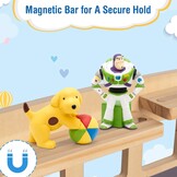 Magnetisch Wandrek voor Toniebox en Tonie figuren 20-25 stuks Grijs Bus