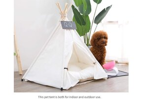 Huisdierentipi Zebra Patroon (60x60x70cm) - 64% Korting