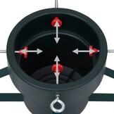 vidaXL Kerstboomstandaard 46x46x19 cm Zwart - 38% Korting!