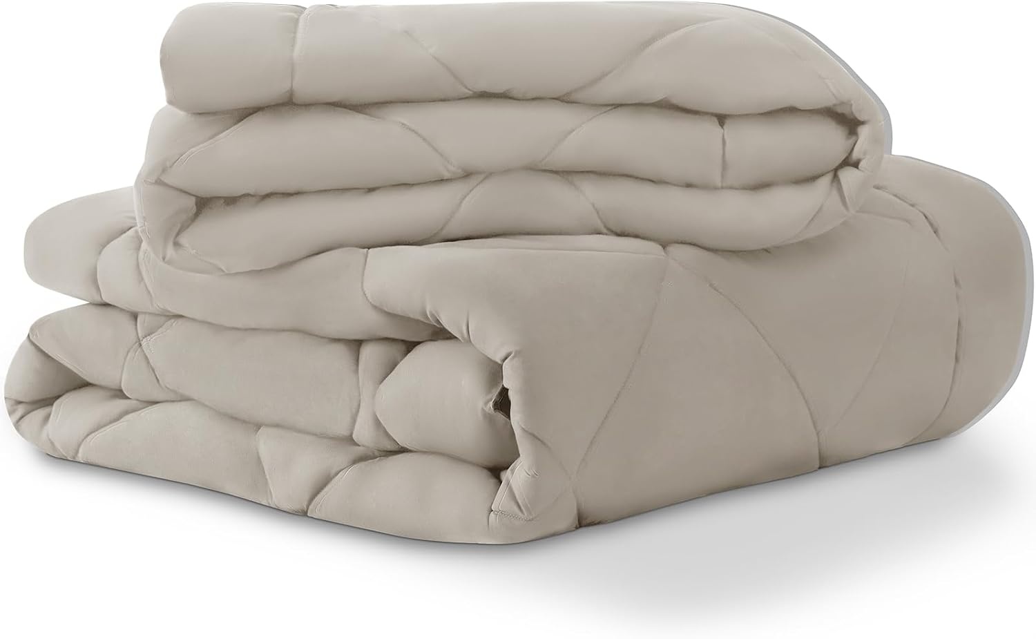 Dekbed 4 Seizoenen Tweepersoonsbed 2-in-1 Omkeerbaar 150+300 g/m² Zacht Mijtwerend 240x220 cm Beige