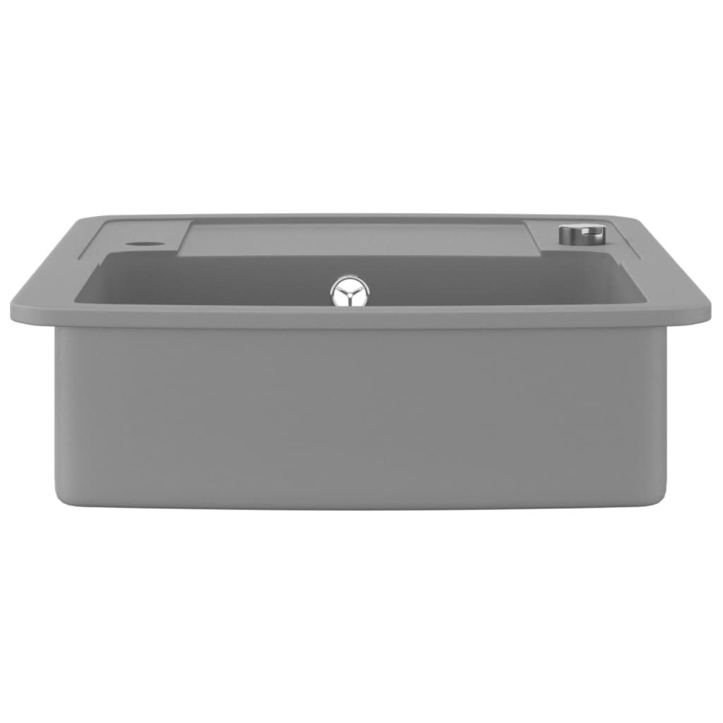 vidaXL Granieten Gootsteen Grijs - 73% Korting!