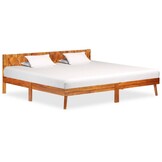 Massief Houten Bedframe 200x200 cm - Vintage Stijl - 80% Korting!