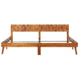Massief Houten Bedframe 200x200 cm - Vintage Stijl - 80% Korting!