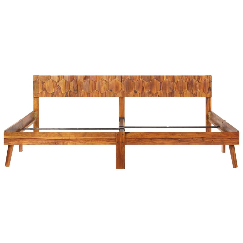 Massief Houten Bedframe 200x200 cm - Vintage Stijl - 80% Korting!