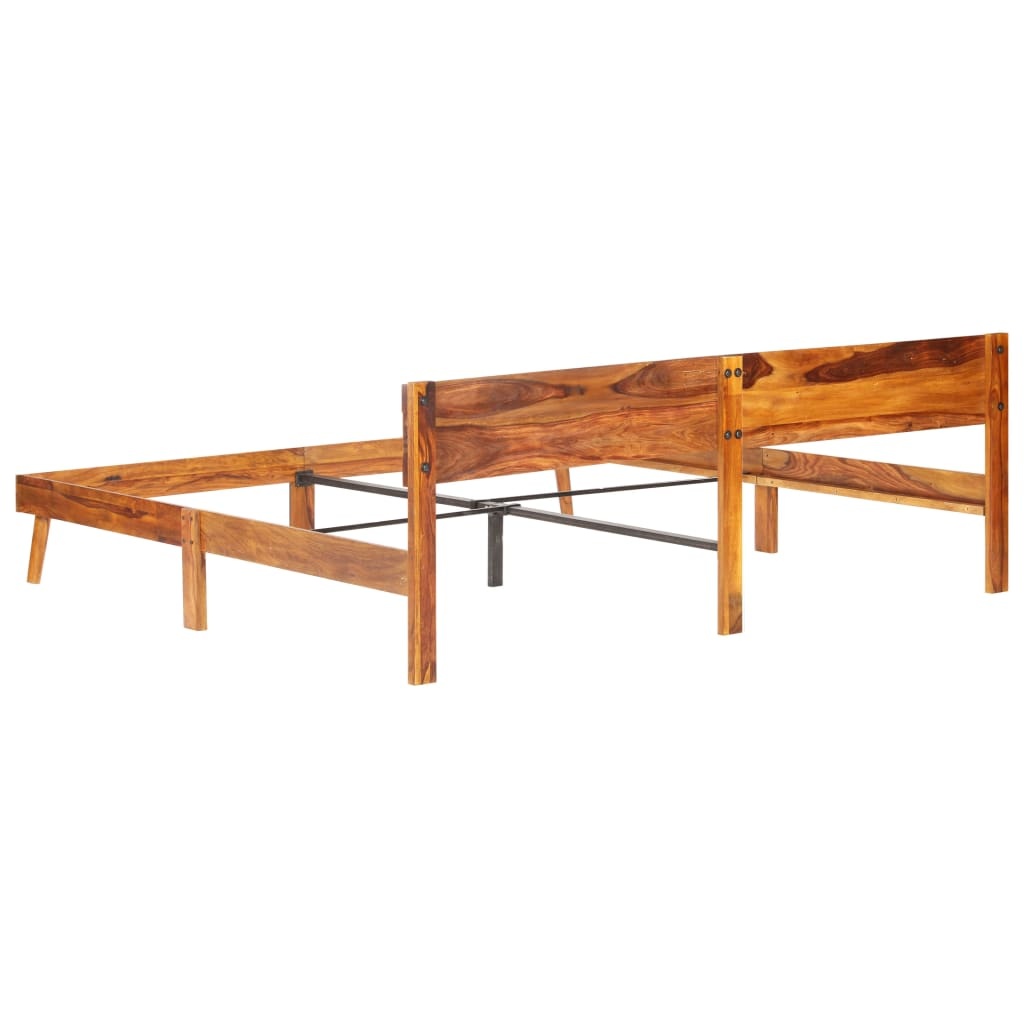 Massief Houten Bedframe 200x200 cm - Vintage Stijl - 80% Korting!