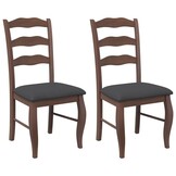 VidaXL Eetkamerstoelen (2 stuks) - Bruin Massief Hout - 60% Korting